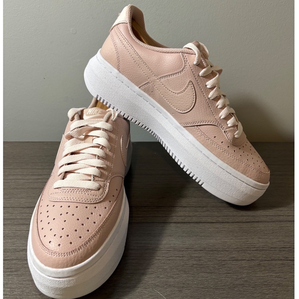Nike Women Court Vision Alta LTR Pink Oxford Platform Sneaker DM0113-600 Size 10